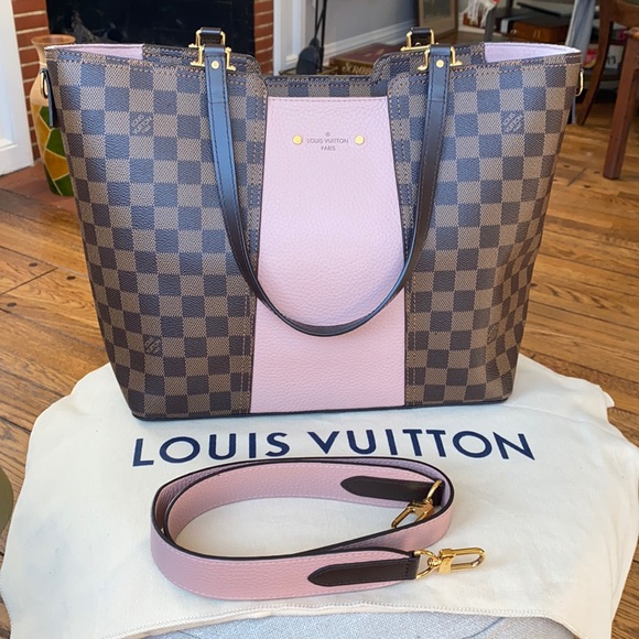 Louis Vuitton Handbags - Louis Vuitton Damier Ebene Jersey Magnolia Tote Brown Pink CLEAN!!
